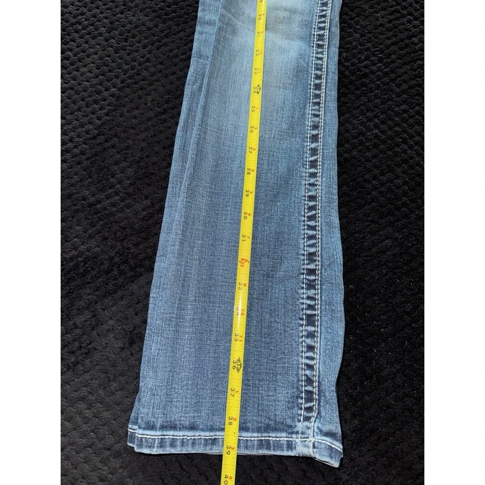 Miss Me Women's Boot Embellish Blue Denim Low Rise Medium Wash Size 25 - Picture 12 of 12